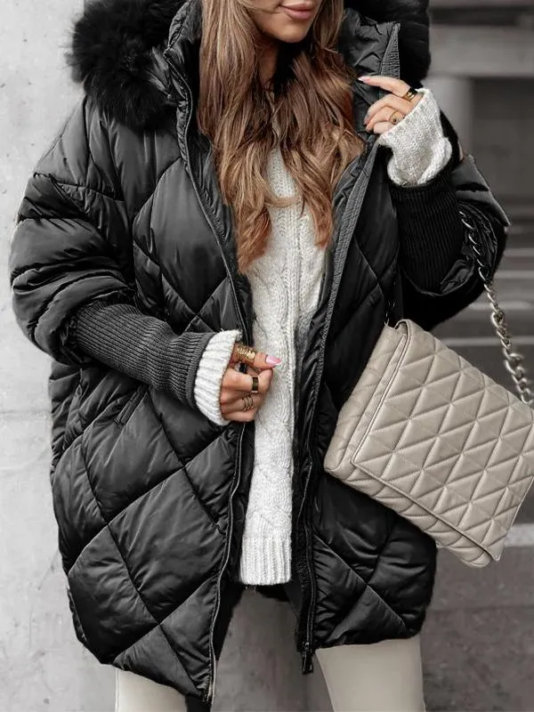 Ella | Diamond Pattern Hooded Winter Set