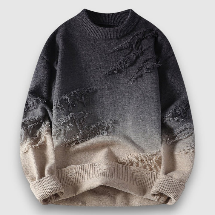 Tadhg | Gradient Distressed Sweater