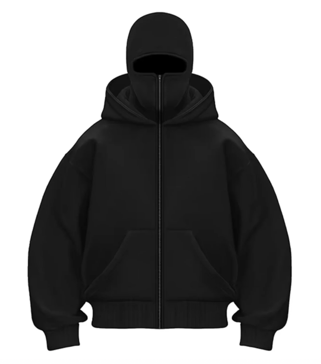 Cody | One-color hoodie with balaclava