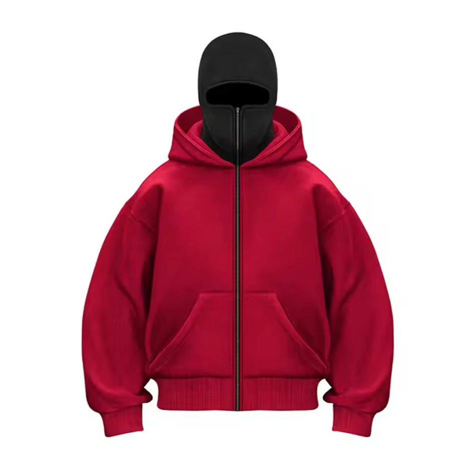 Cody | One-color hoodie with balaclava