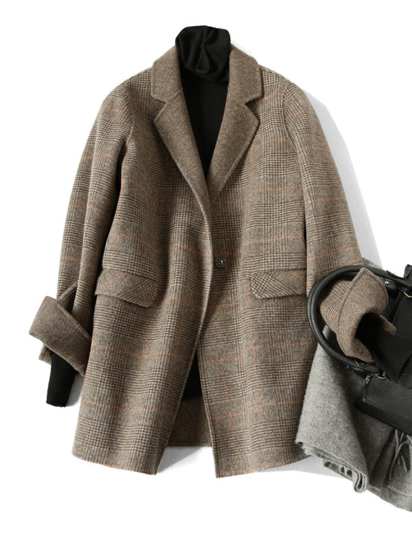 Ségolène | Classic Plaid Coat for Winter