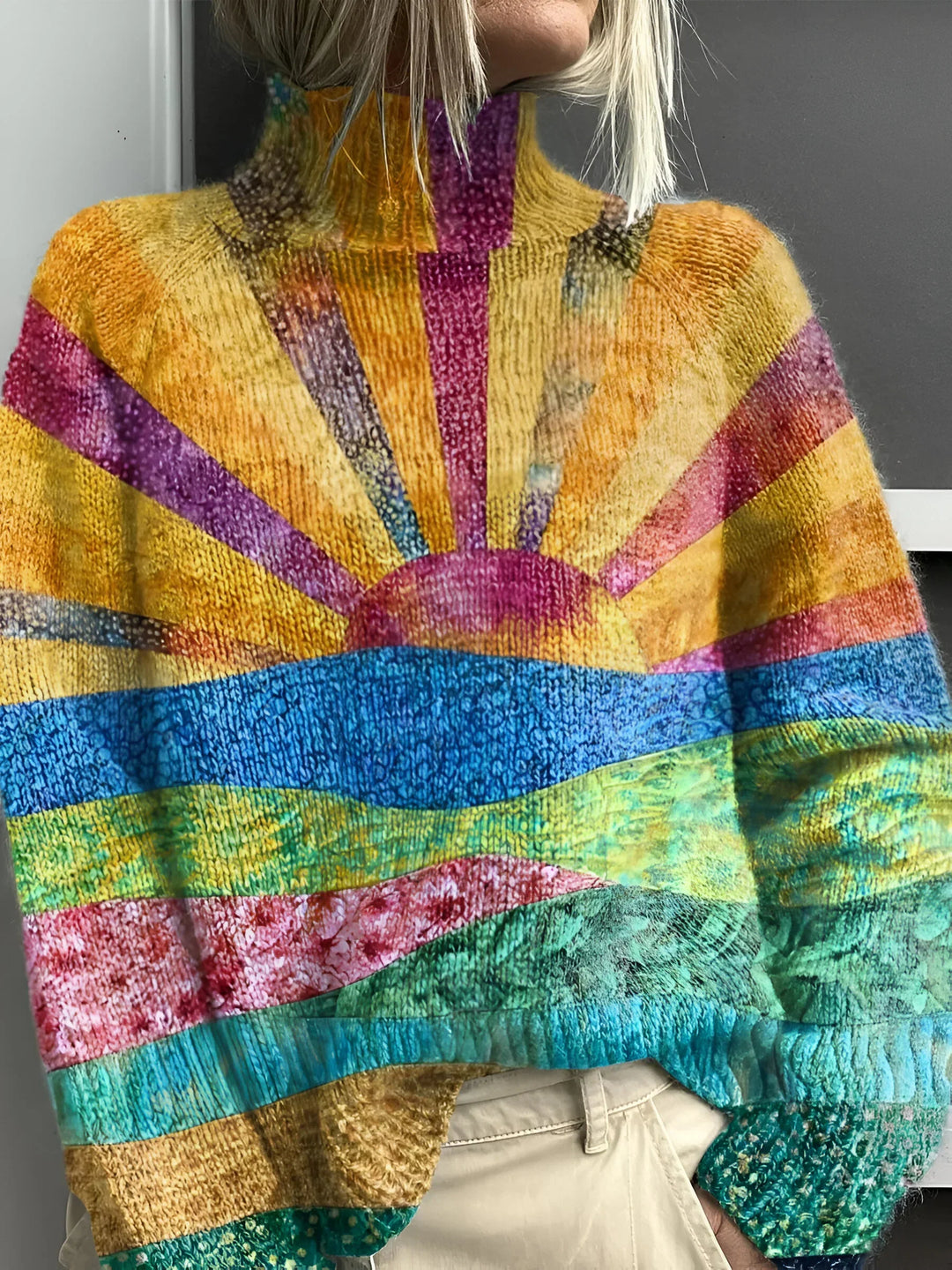 Noortje - Cheerful Colorful Turtleneck